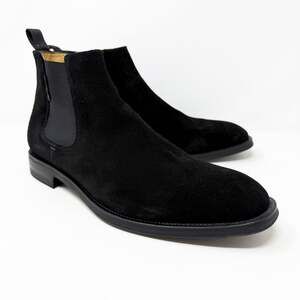 NWOB Russell & Bromley Black Suede Chelsea Boots Men’s Sz 44.5 Made in Portugal